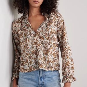 DÔEN Juna Top in Blanc Narcissus Floral - Size Medium